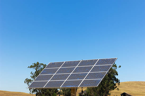 istock Remote Solar Panel Array used to power remote houses/farms. 182883547