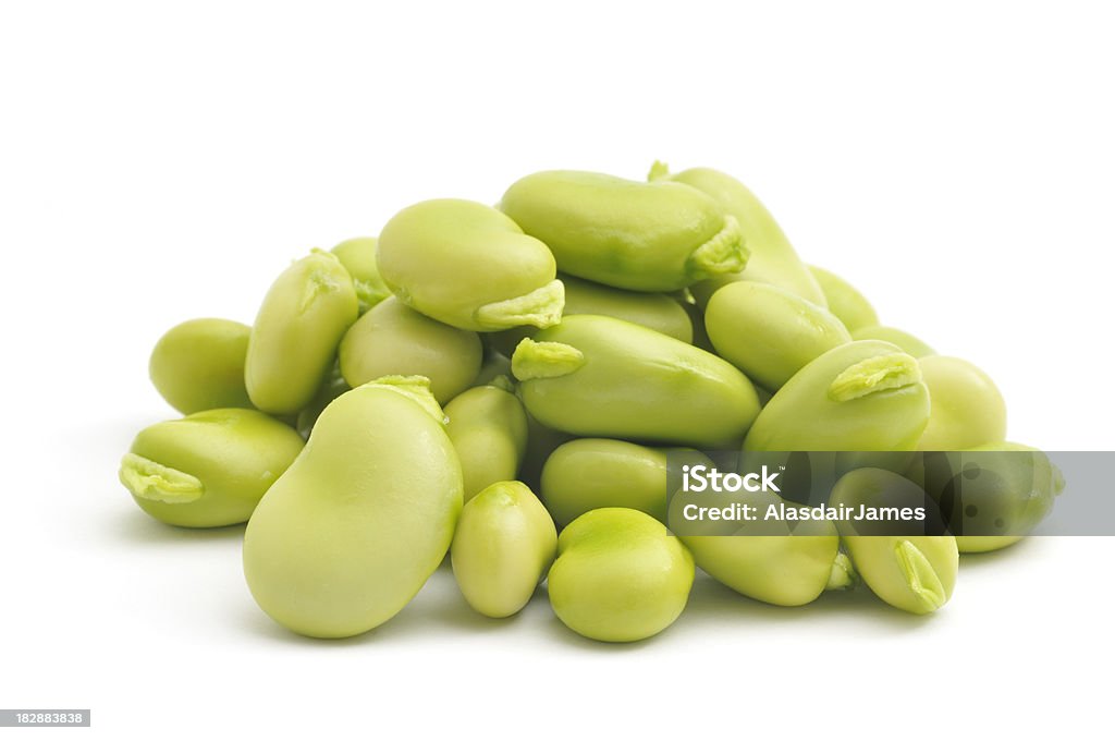 Haufen von dicken Bohnen (Fava-Bohnen - Lizenzfrei Pferdebohne Stock-Foto