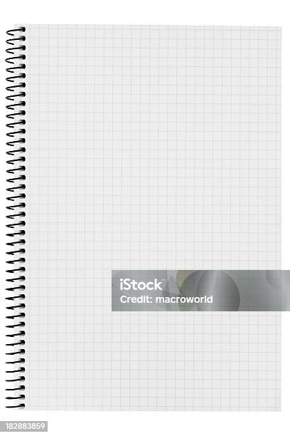 Foto de Bloco De Notas Em Espiral e mais fotos de stock de Caderno de Anotação - Caderno de Anotação, Quadriculado, Papel