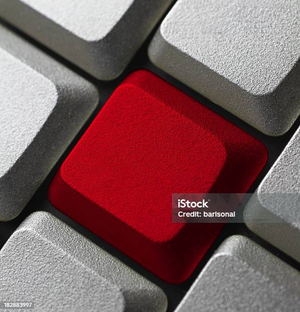Blanco Botón Rojo Foto de stock y más banco de imágenes de Ordenador portátil - Ordenador portátil, Rojo, Accidentes y desastres