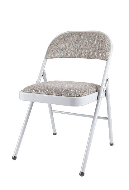 istock Gray Padded Folding Chair 182884138