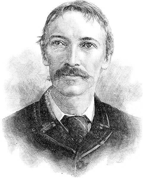 Robert Louis Stevenson vector art illustration