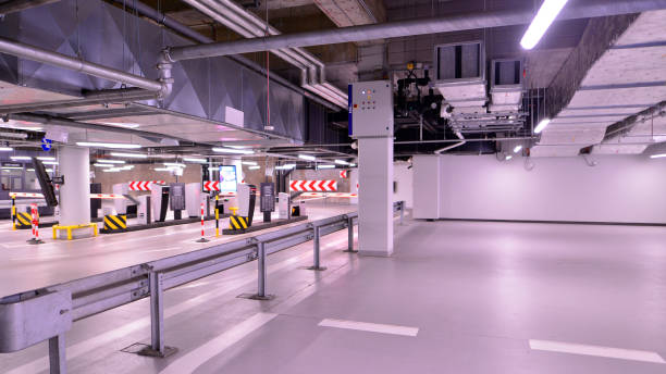 istock Underground parking under shopping center. 1828842604