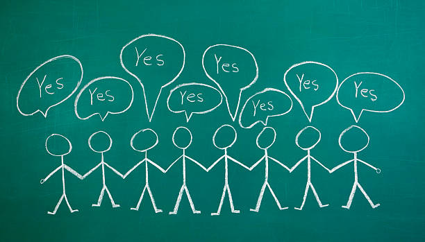 istock United Group Saying Yes Chalk Drawing 182884729