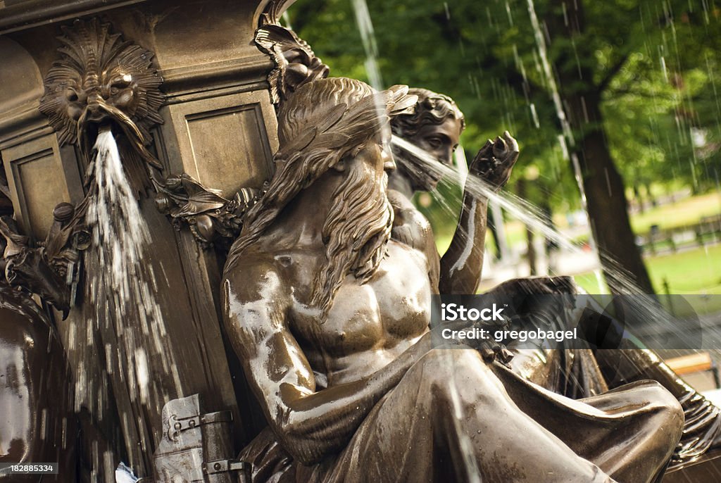 Statue des Poseidon auf der Brewer Brunnen in Boston, MA - Lizenzfrei Beacon Hill - Boston Stock-Foto