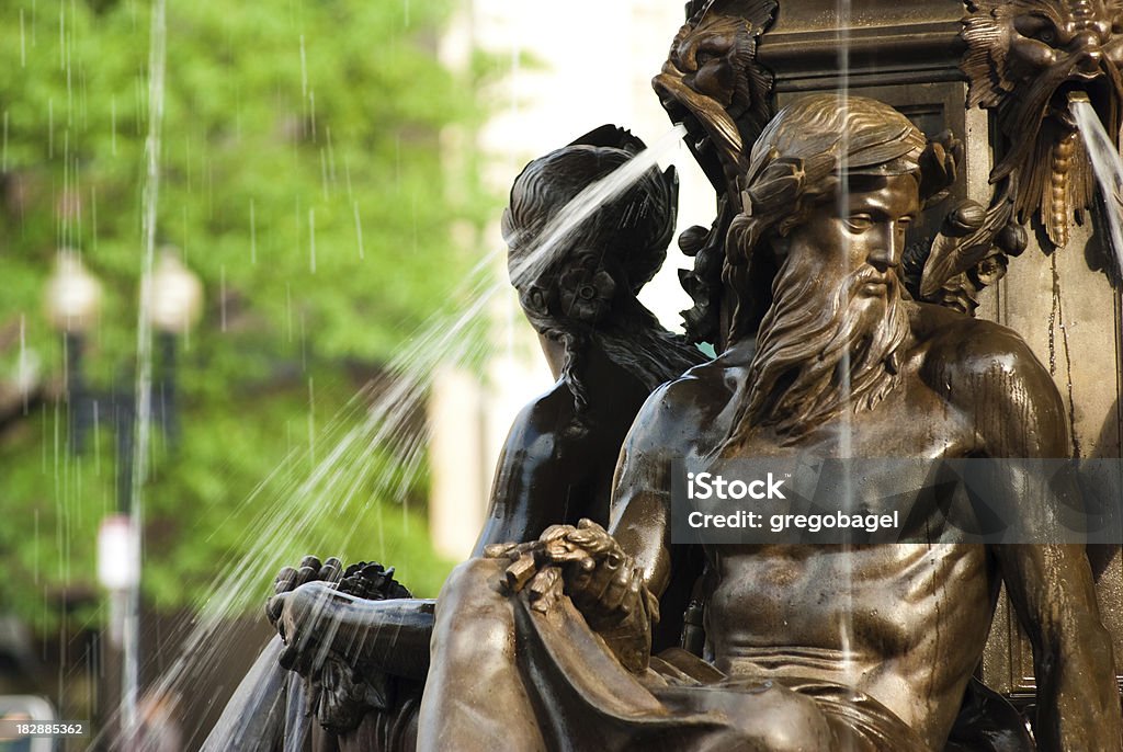 Dem römischen Gott Neptune at Brewer Brunnen in Boston, MA - Lizenzfrei Boston Stock-Foto