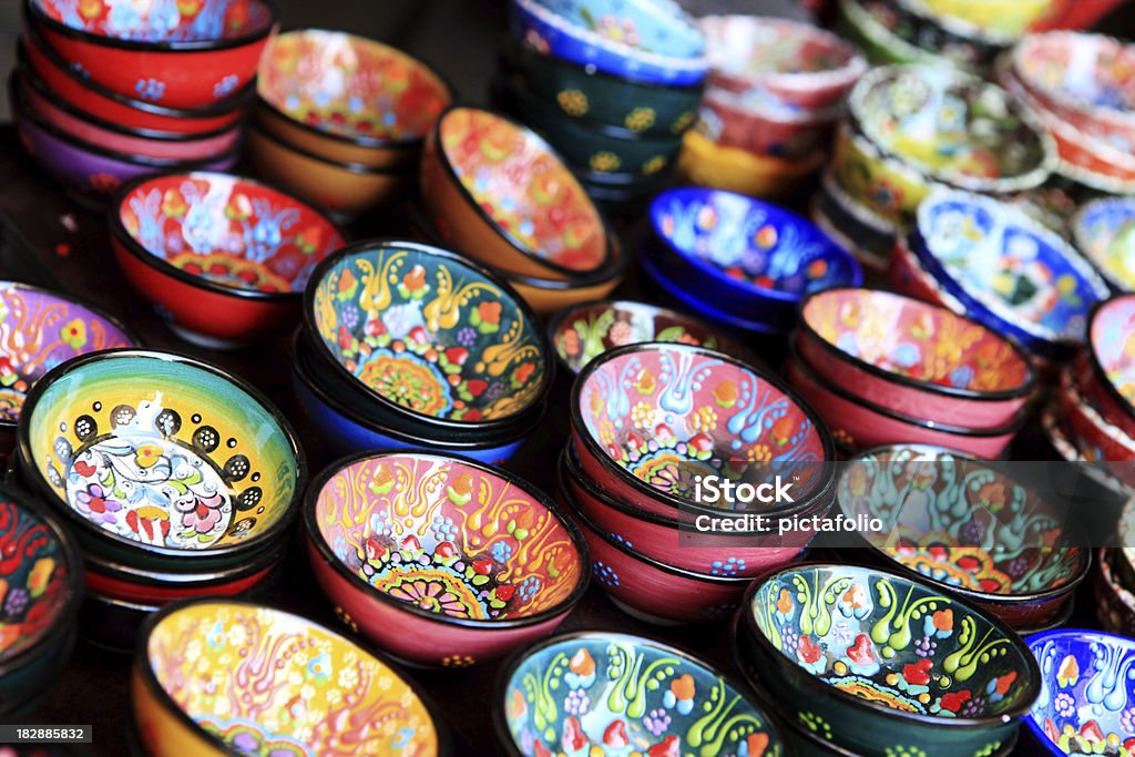 pottery art "this kind of hand made art craft is famous in middle eastern cultures as well as in the Mexican one, usually sold in gift shops as souvenirs..More Similar and Arabia Related.." Mexico Stock Photo