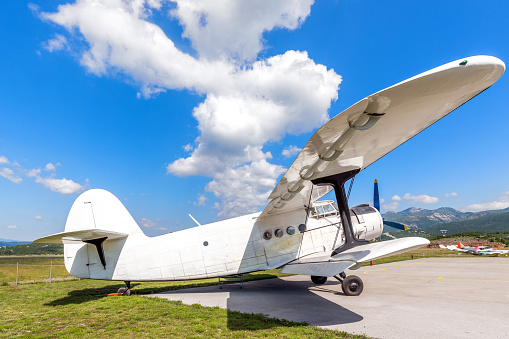 Antonov 2 biplane at the airport Rijeka, Croatia