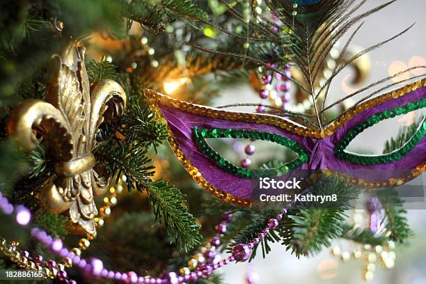 New Orleans Mardi Gras Tree Stock Photo - Download Image Now - New
