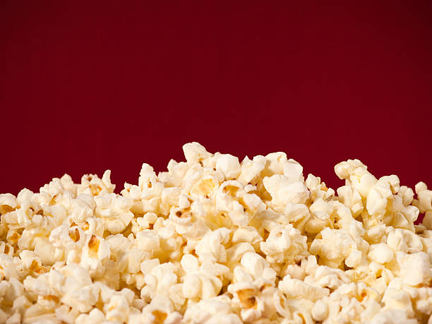 Pile of theater popcorn stock photo