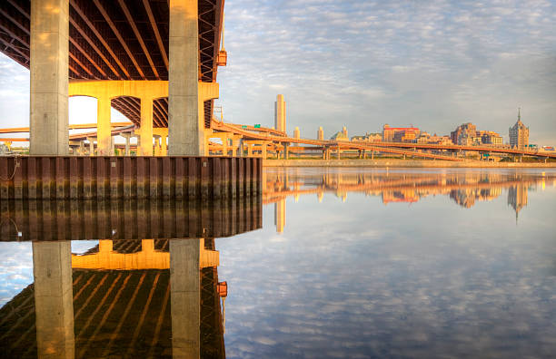Albany reflecting on the Hudson River