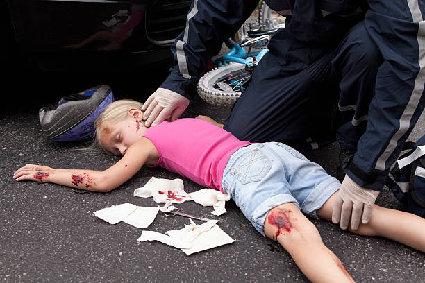 istock Litle Girl Hit by car Series 182887109