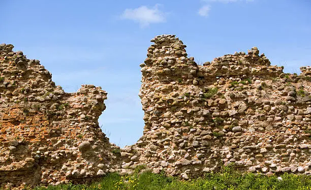 Old ruin of Krewie's fortress, Belarus, Eastern Europe.
