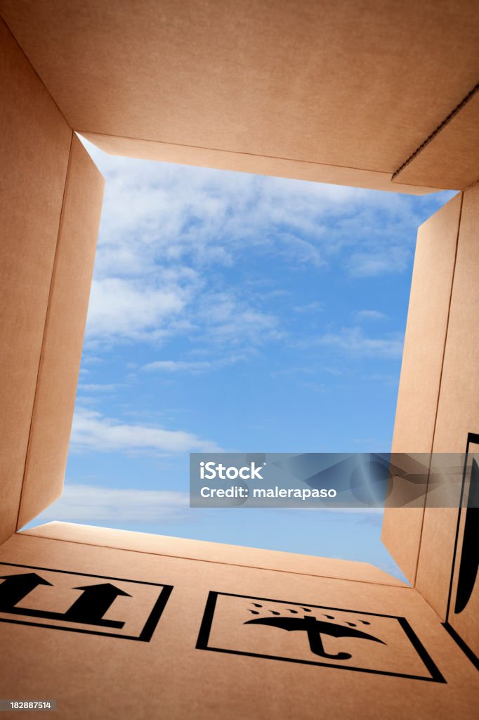 Caja de cartón - Foto de stock de Abierto libre de derechos