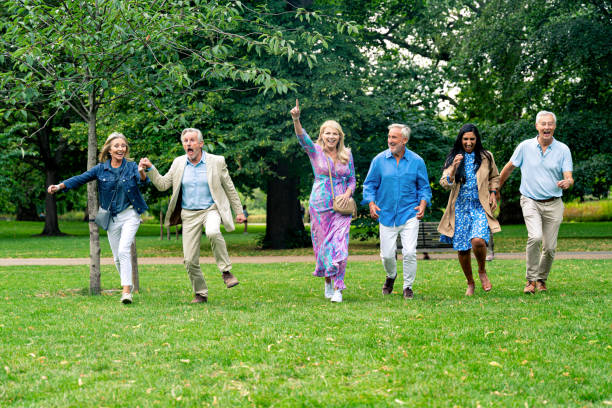 istock Senior group old buddies reunion in London 1828875205