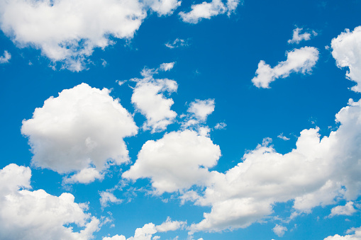 blue sky with white clouds