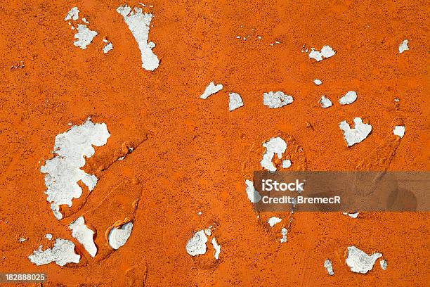 Old Orange Paint Stock Photo - Download Image Now - Abandoned, Abstract, Aging Process