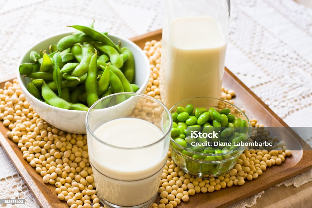 Соевое молоко и соя продуктов - Стоковые фото Без людей роялти-фри