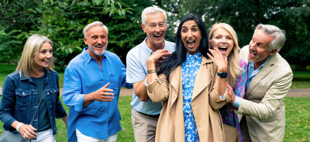 istock Senior group old buddies reunion in London 1828886789