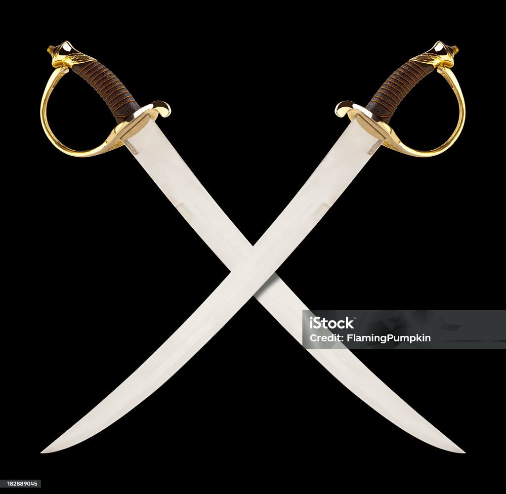 Cruzados Swords, grande para um pirata ou calvário tema. - Royalty-free Espada Foto de stock
