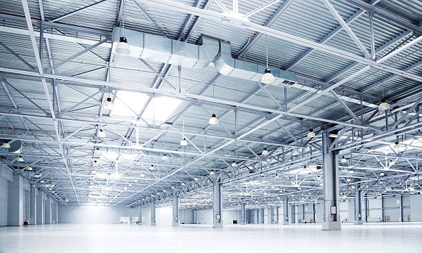 empty room of modern storehouse stock photo