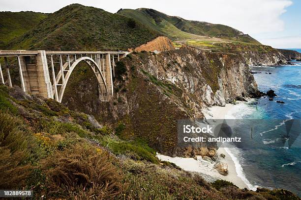 California Central Coast And Bixby Bridge Stock Photo - Download Image Now - Beauty In Nature, Big Sur, Bixby Creek Bridge