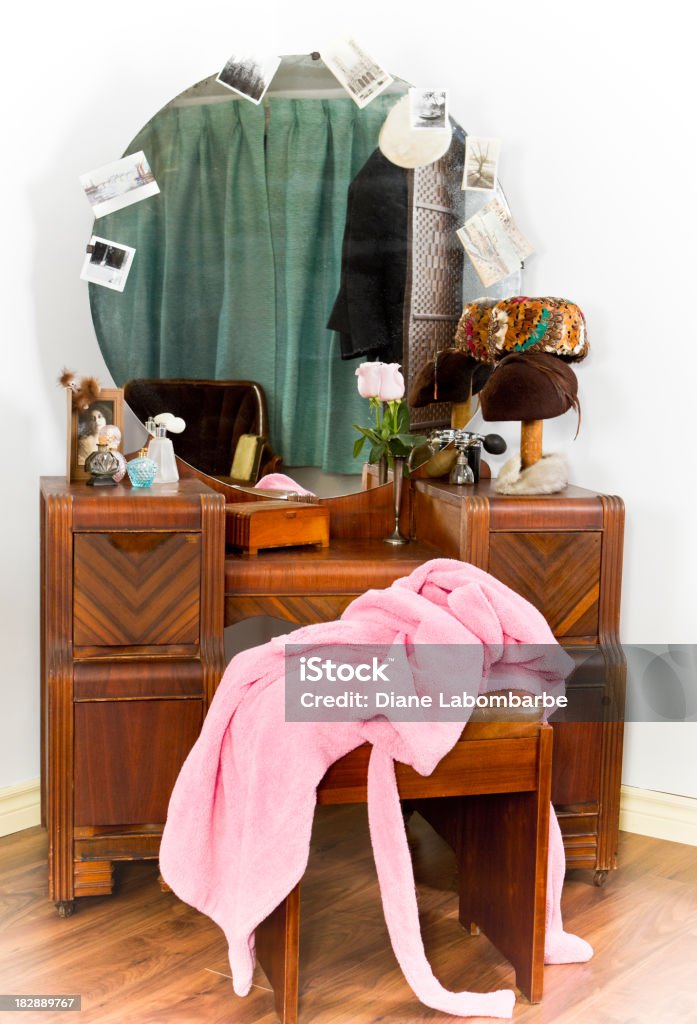 Retro Vanity or Dressing Table Dresser Stock Photo