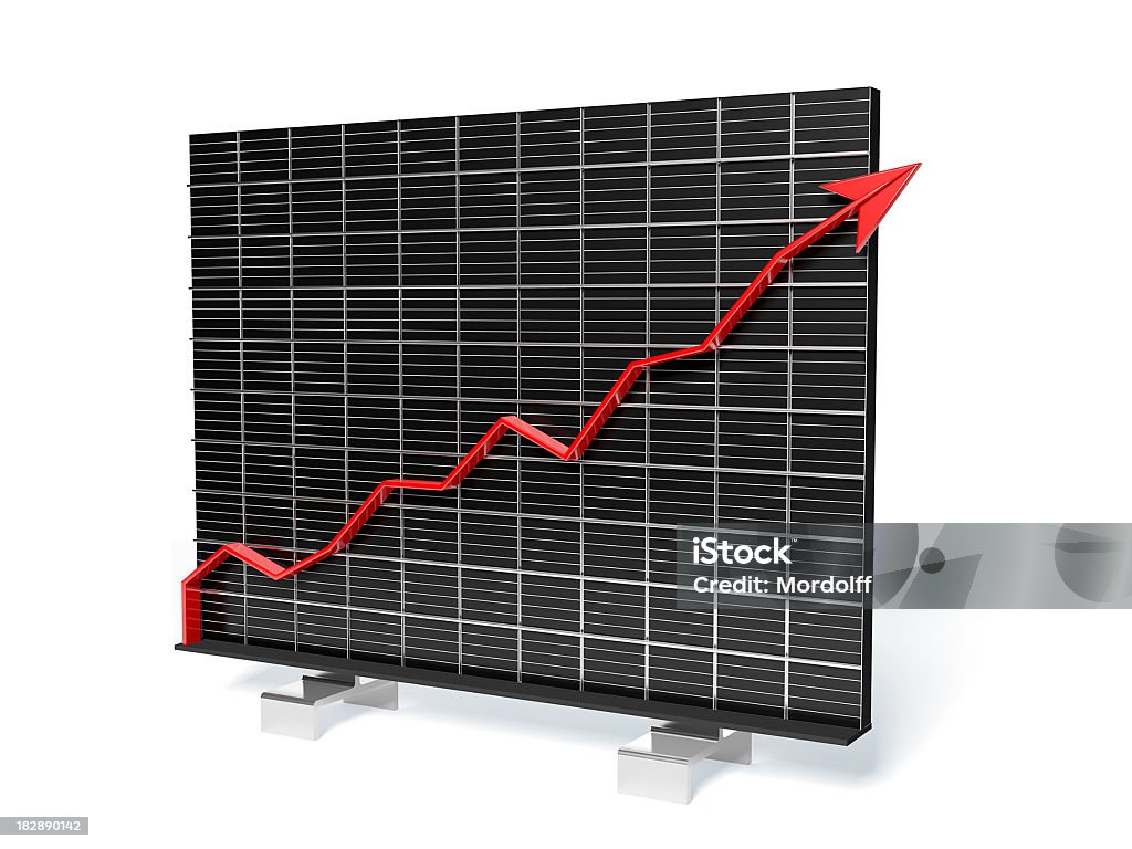 Gráfico de seta de crescimento À medida grade - Foto de stock de Abstrato royalty-free