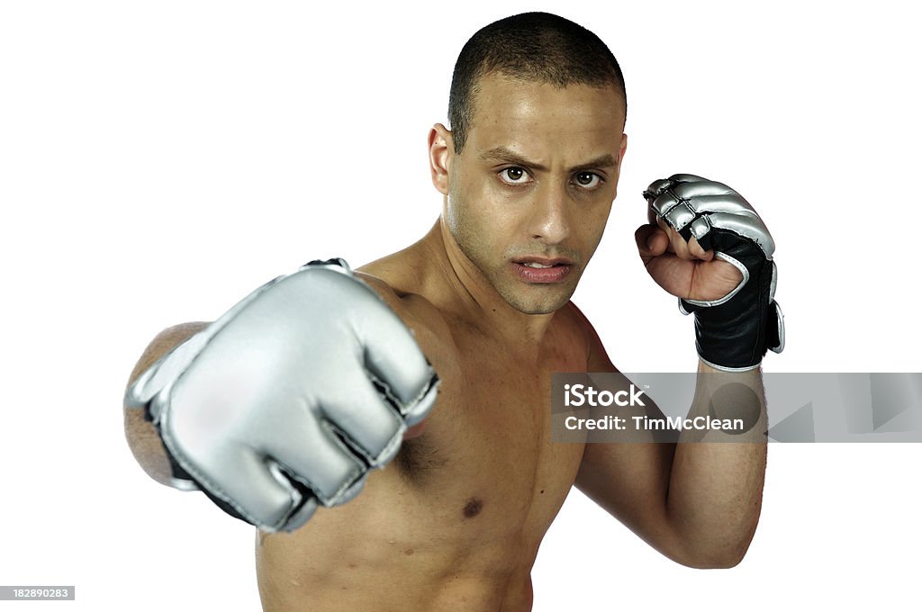 MMA Mettere a tappeto Mi prendo knock out - Foto stock royalty-free di 25-29 anni