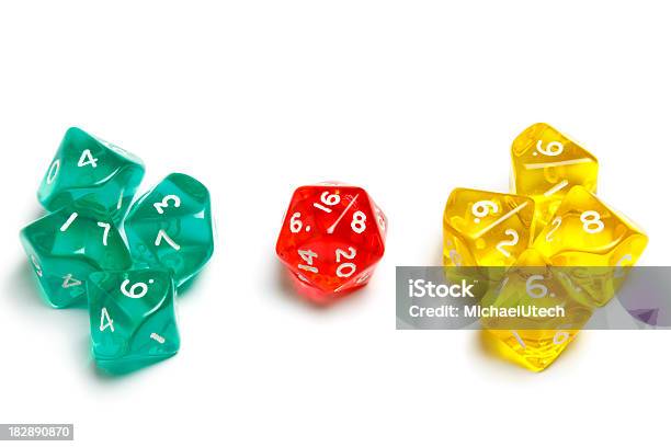 Mixed Colorful Dices Stock Photo - Download Image Now - Chance, Cut Out, Dice