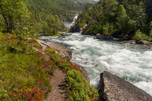 Husedalen, a valley on the western part of Hardangervidda and includes the lower part of the Kinsos valley, Ullensvang municipality, Vestland county. Kinso River, Scandinavia