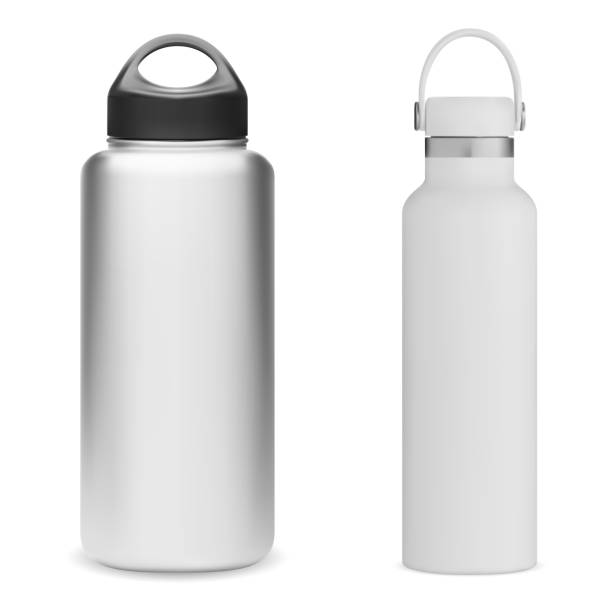 istock Water bottle. Metal thermo flask mockup. Sport bottle 1828919812