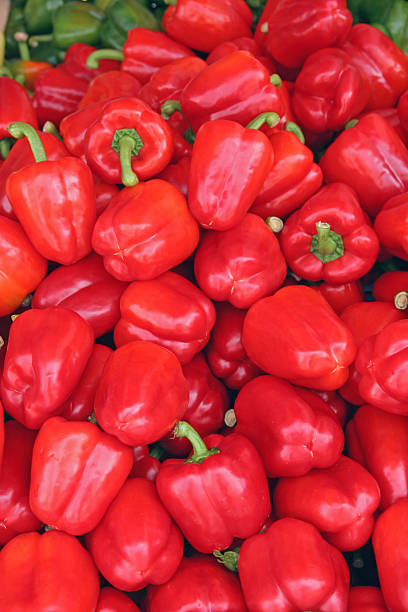 istock Big Pile of Fresh Red Bell peppers 182892010