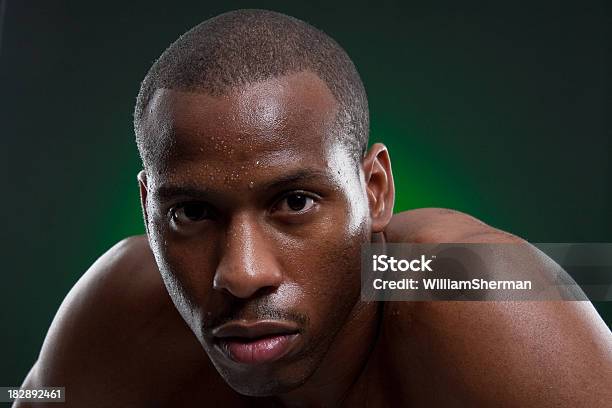 African American Boxer Sweating After A Strenous Workout Stock Photo - Download Image Now