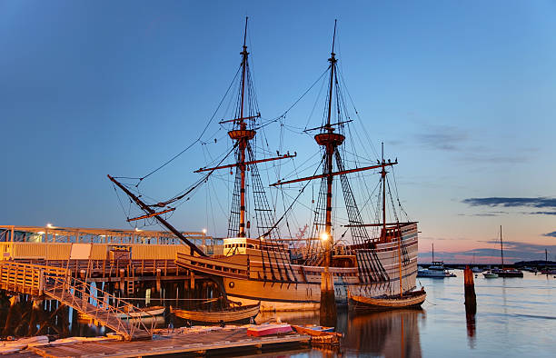 mayflower-navio ii - massachusetts bay imagens e fotografias de stock