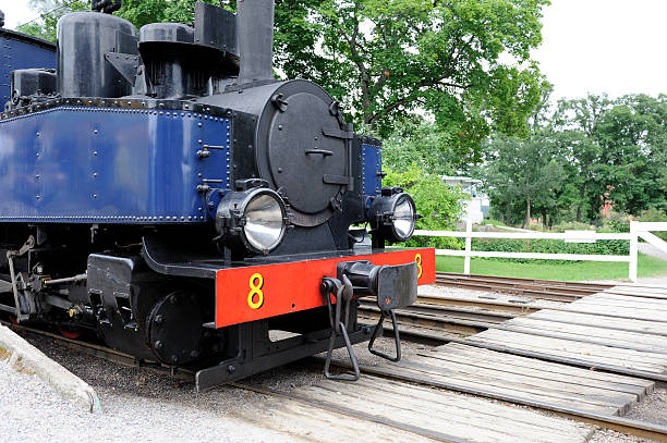 istock Dark blue locomotive 182892885