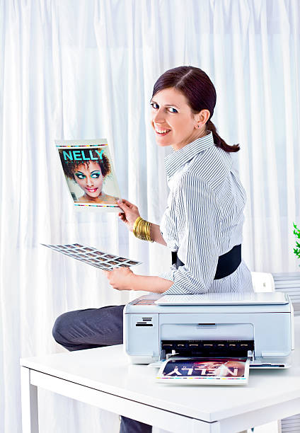istock Young woman photo editor at work 182893068