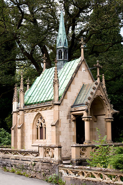 istock Old weathered mausoleum at the cemetery 182893225