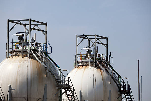 istock Two natural gas tanks 182893600
