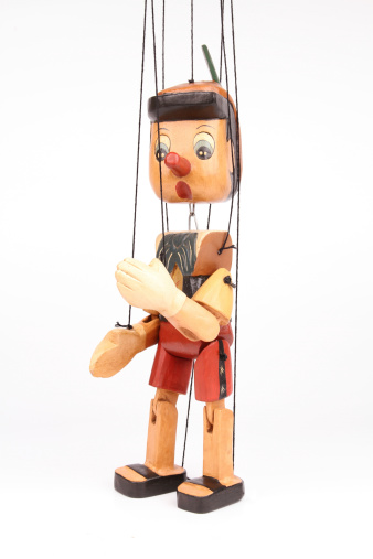 Pinocchio on white background