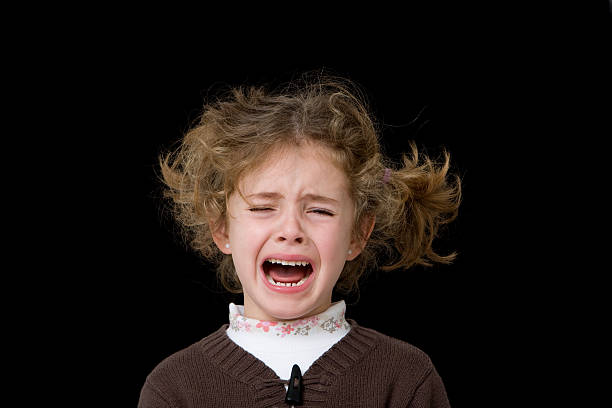 Really angry and frustrated little girl