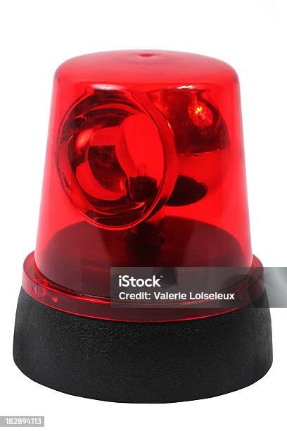 Photo libre de droit de Rouge Gyrophare Xxxl banque d'images et plus d'images libres de droit de Fond blanc - Fond blanc, Sirène d'urgence, Vigilance