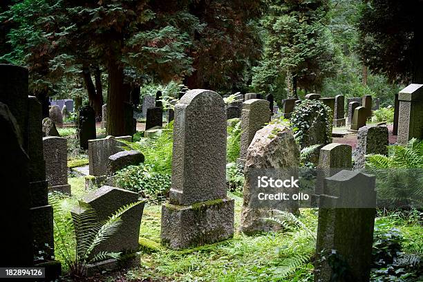 Rows Of Very Old And Weathered Tombstones Stock Photo - Download Image Now - Cemetery, Antique, Color Image