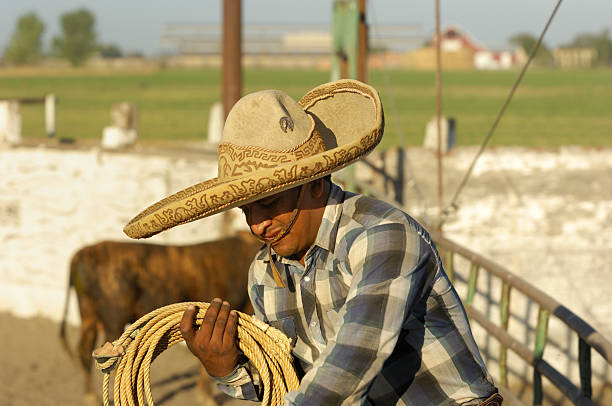 istock Mexican Cowboy in Rural Rodeo Arena 182894162