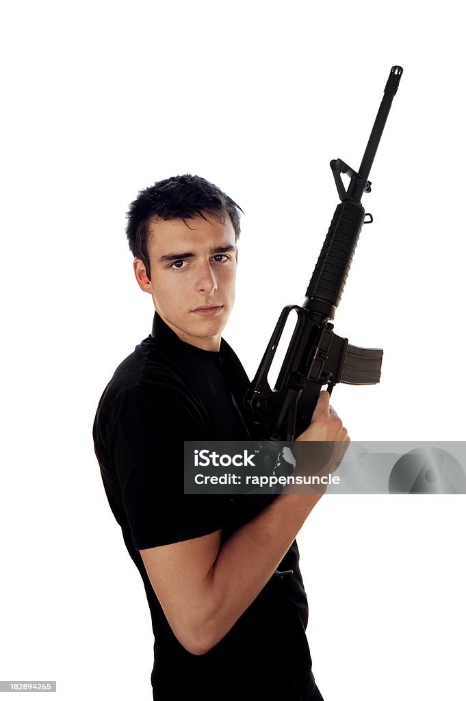 american jovens com rifle ataque - Foto de stock de AR-15 royalty-free