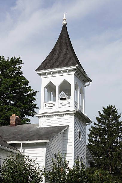 istock Church with Square Bell Tower in Rural New York 182894800