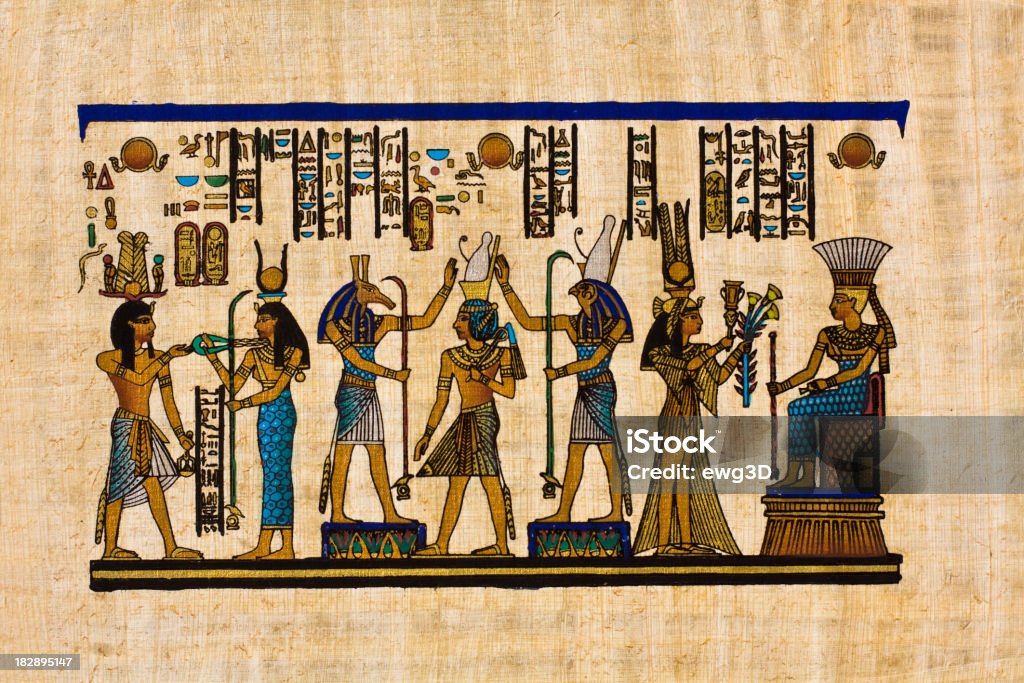 Egipcio antiguo papiro - Ilustración de stock de Nefertiti libre de derechos