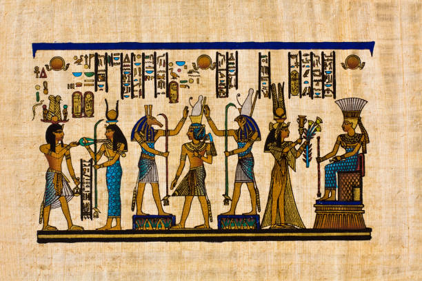 ilustrações de stock, clip art, desenhos animados e ícones de papiro egípcio antigo - cleopatra pharaoh ancient egyptian culture women