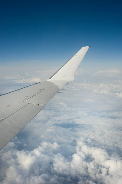 Airplane view stock photo