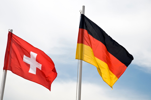 Flags of Germany and Switzerland...